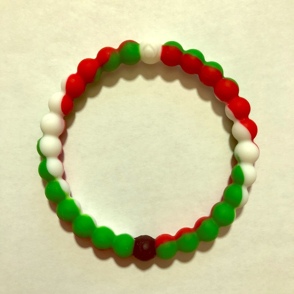 Green red and white Lokai Bracelet